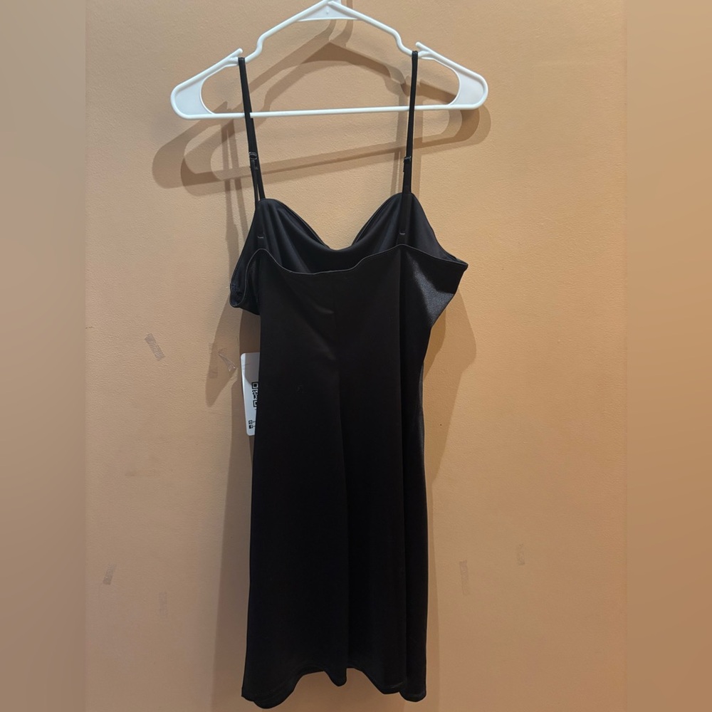 Emerald Sundae Black Slim Dress with side slit adjustable straps Size XXL NWT